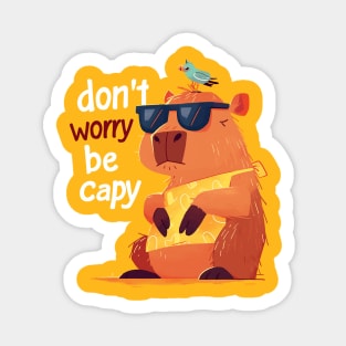 dont worry be capy Sticker